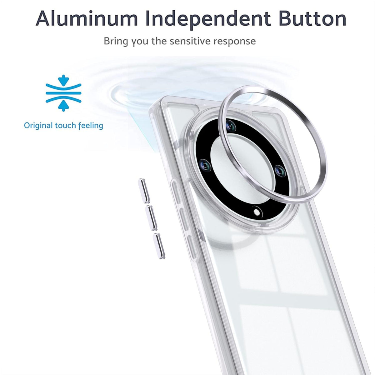 For Honor X9a / Magic5 Lite Shine High Transparency Acrylic Phone Case - White - EDA007376014B