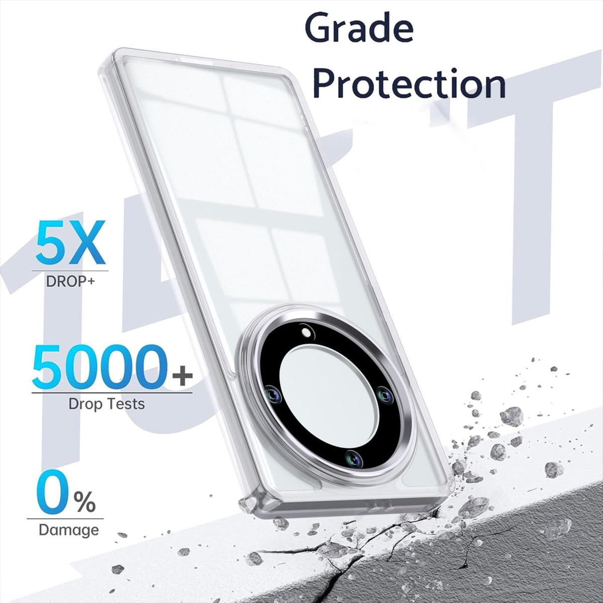 For Honor X9a / Magic5 Lite Shine High Transparency Acrylic Phone Case - White - EDA007376014B