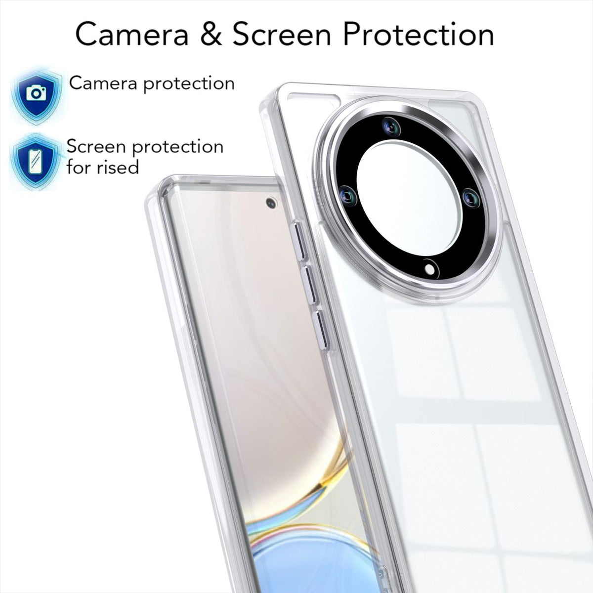 For Honor X9a / Magic5 Lite Shine High Transparency Acrylic Phone Case - White - EDA007376014B