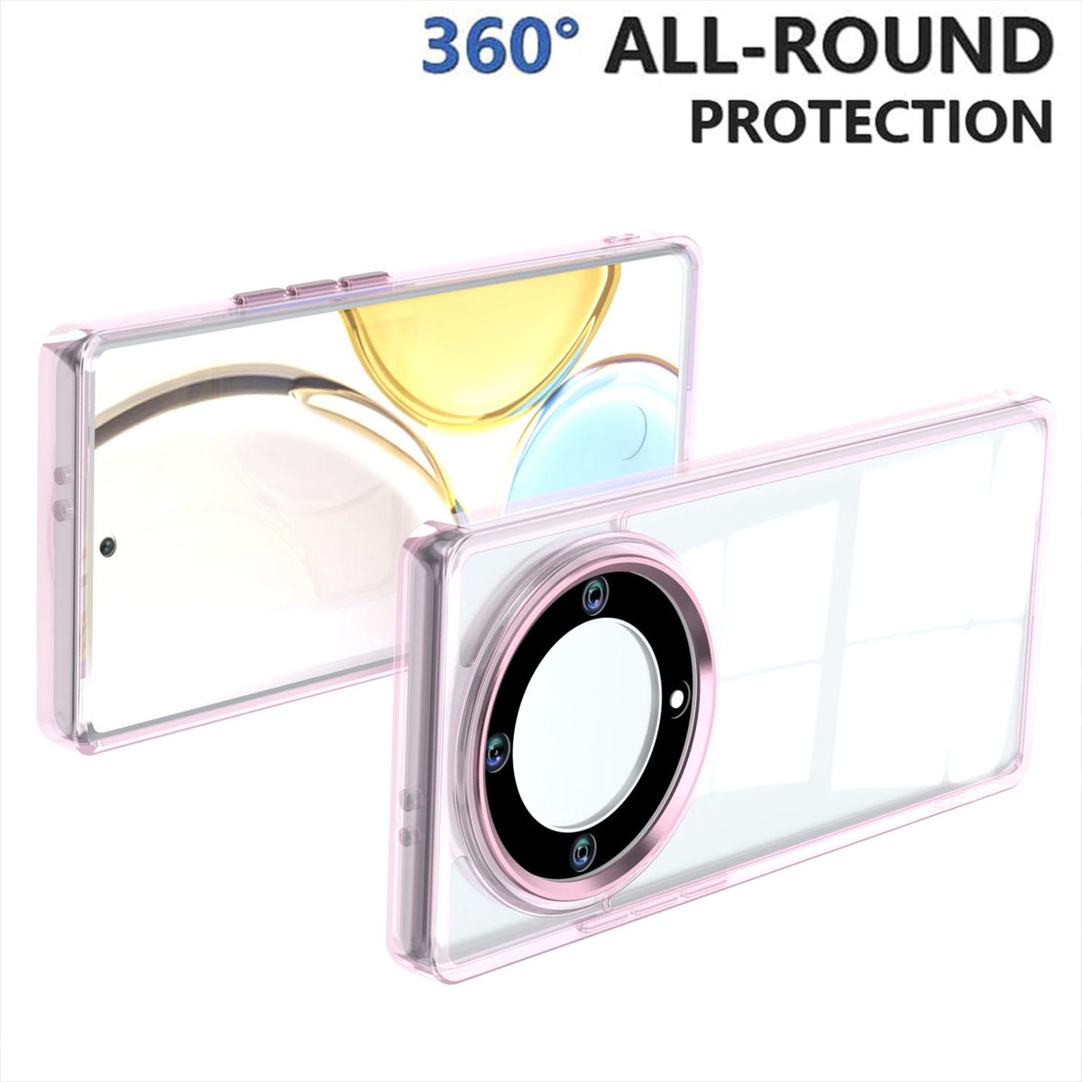 For Honor X9a / Magic5 Lite Shine High Transparency Acrylic Phone Case - Pink - EDA007376014D