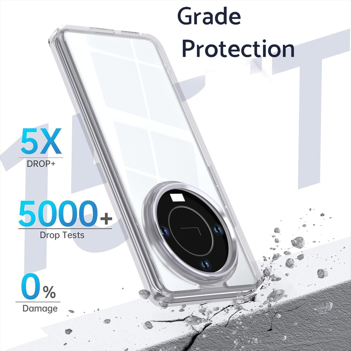 For Honor X9b / X50 / Magic6 Lite Shine High Transparency Acrylic Phone Case - White - EDA007376015B