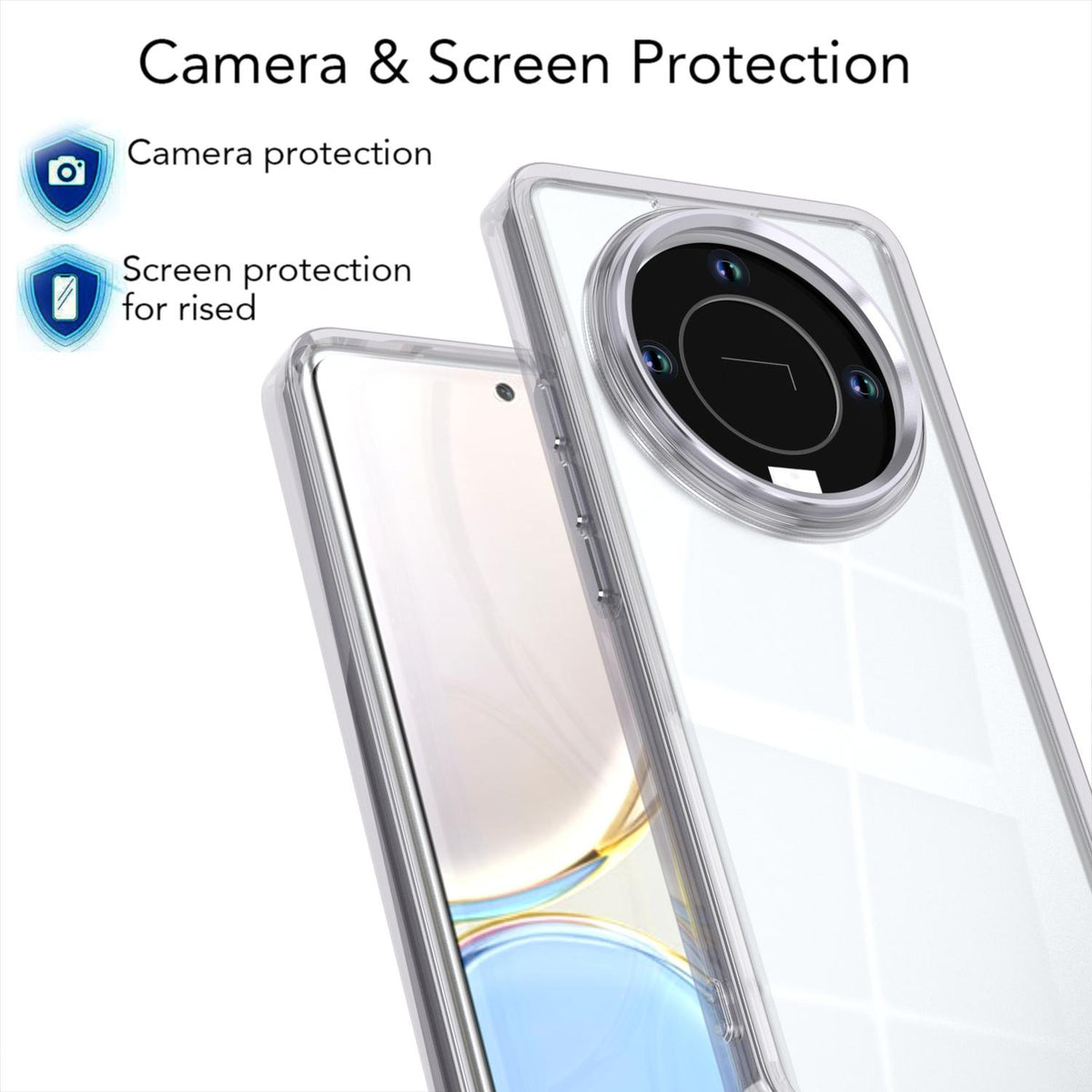 For Honor X9b / X50 / Magic6 Lite Shine High Transparency Acrylic Phone Case - White - EDA007376015B