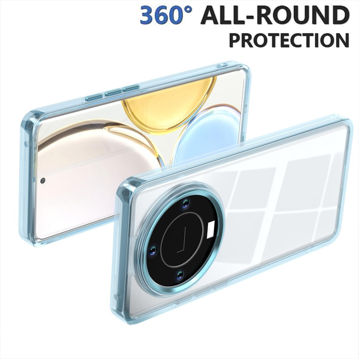 For Honor X9b / X50 / Magic6 Lite Shine High Transparency Acrylic Phone Case - Blue - EDA007376015C