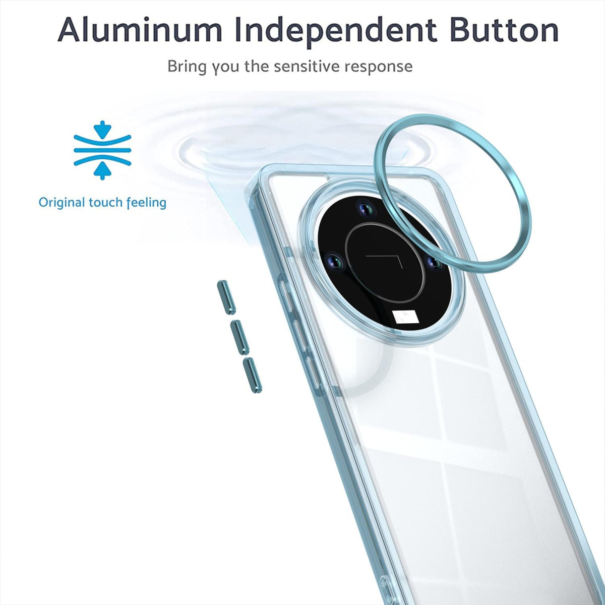 For Honor X9b / X50 / Magic6 Lite Shine High Transparency Acrylic Phone Case - Blue - EDA007376015C