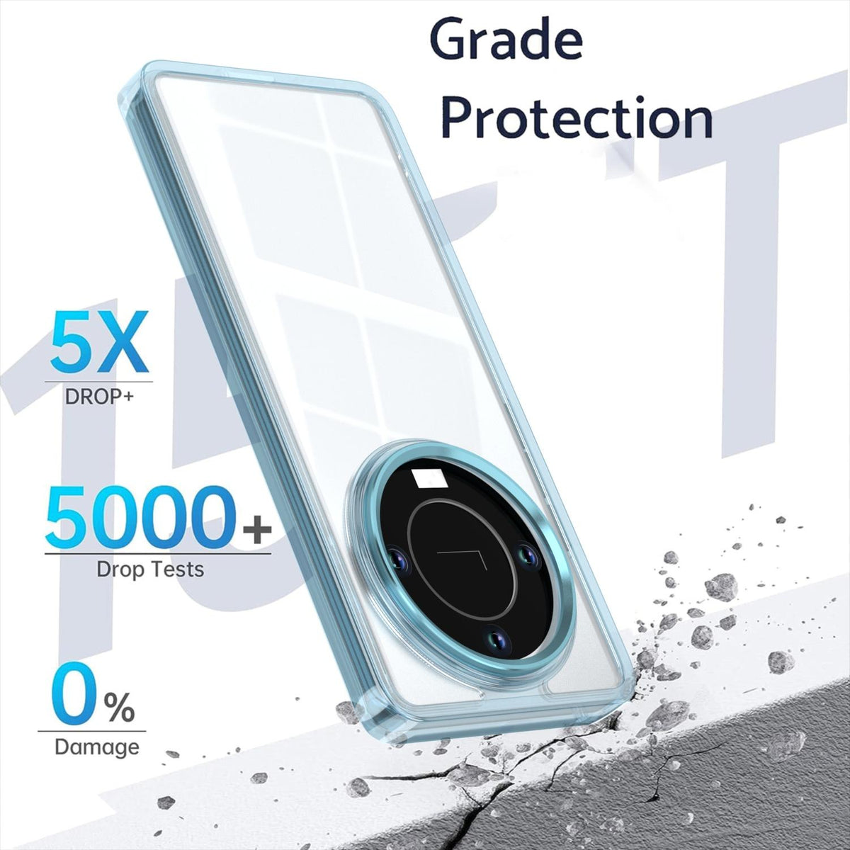 For Honor X9b / X50 / Magic6 Lite Shine High Transparency Acrylic Phone Case - Blue - EDA007376015C