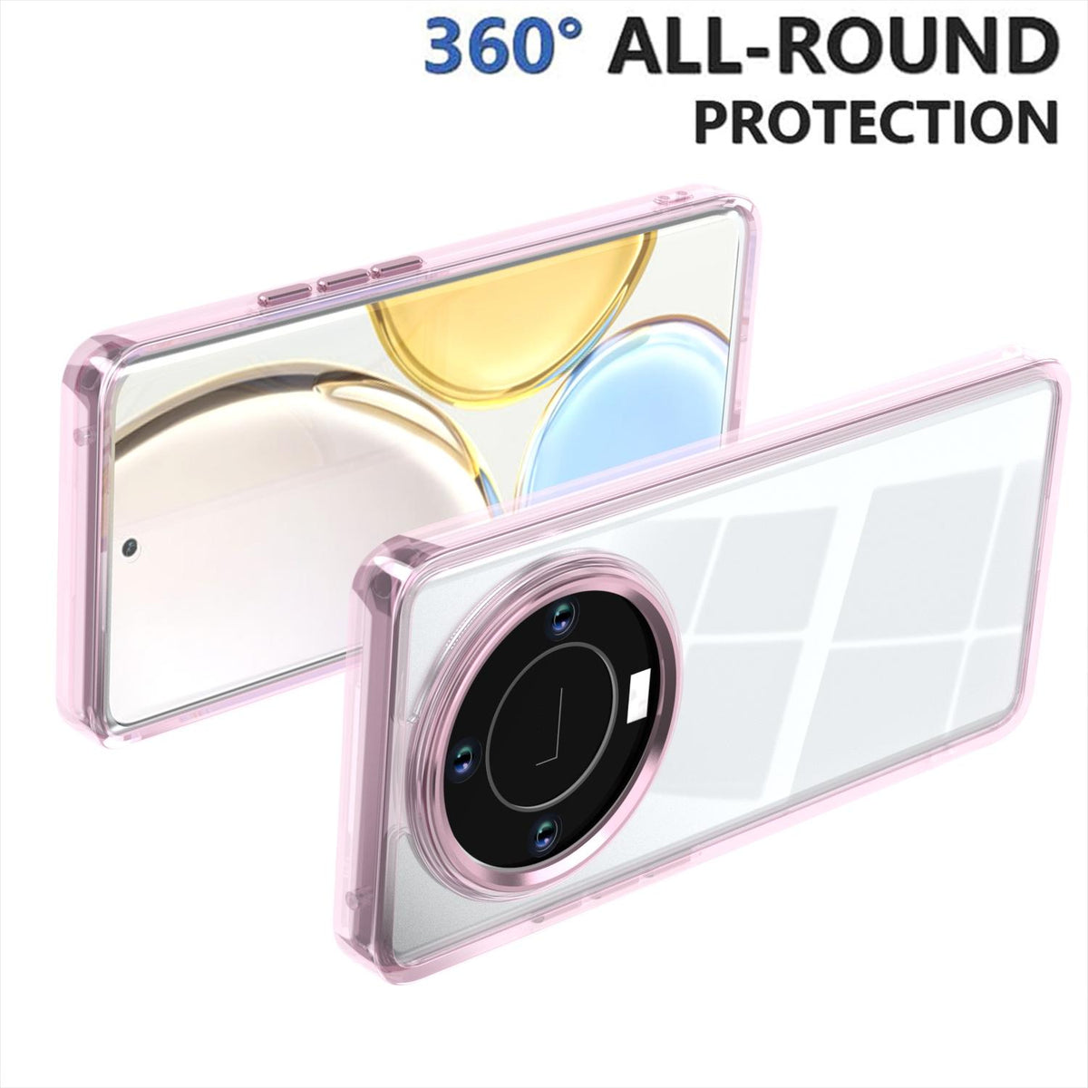 For Honor X9b / X50 / Magic6 Lite Shine High Transparency Acrylic Phone Case - Pink - EDA007376015D