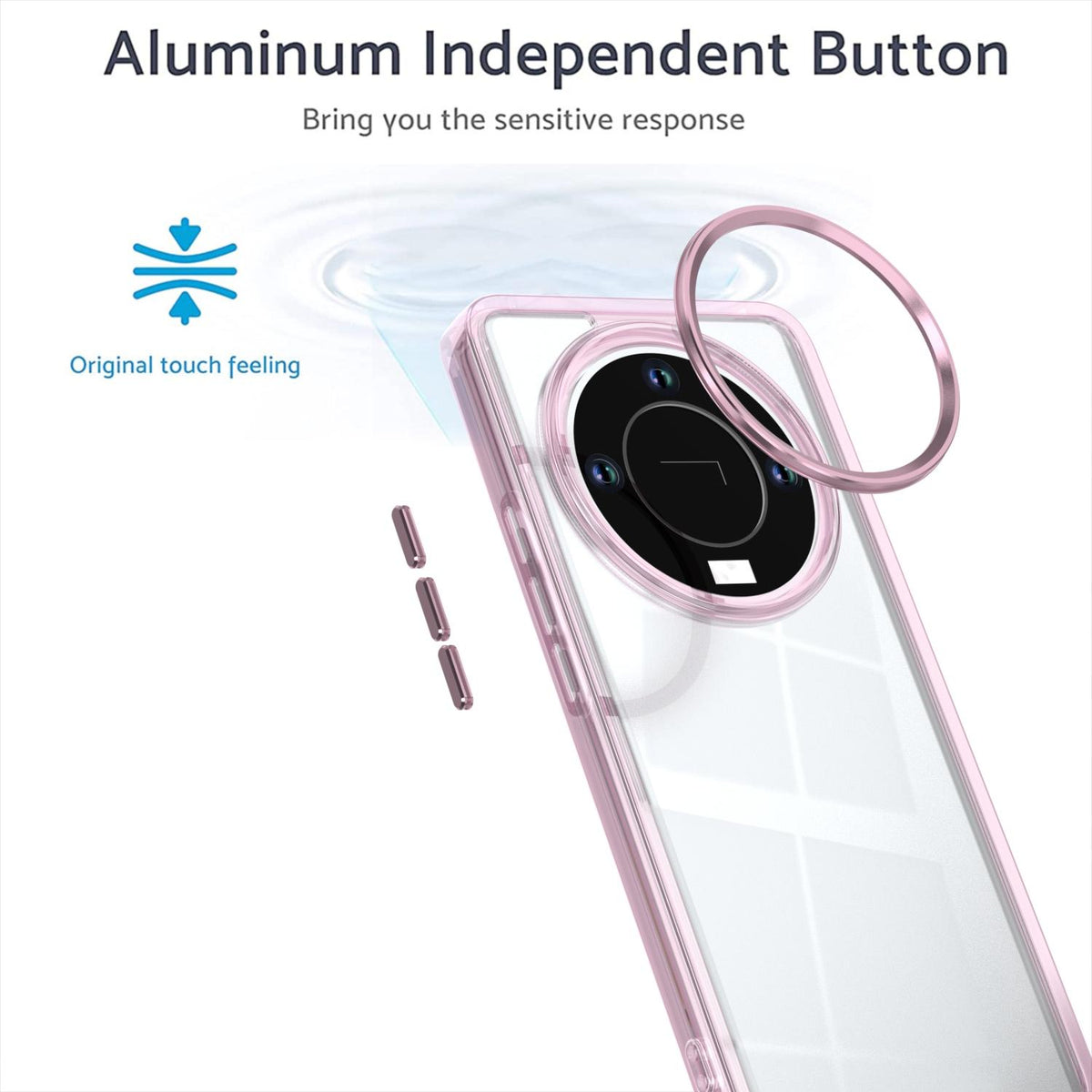 For Honor X9b / X50 / Magic6 Lite Shine High Transparency Acrylic Phone Case - Pink - EDA007376015D