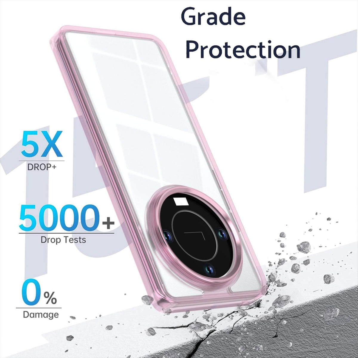 For Honor X9b / X50 / Magic6 Lite Shine High Transparency Acrylic Phone Case - Pink - EDA007376015D