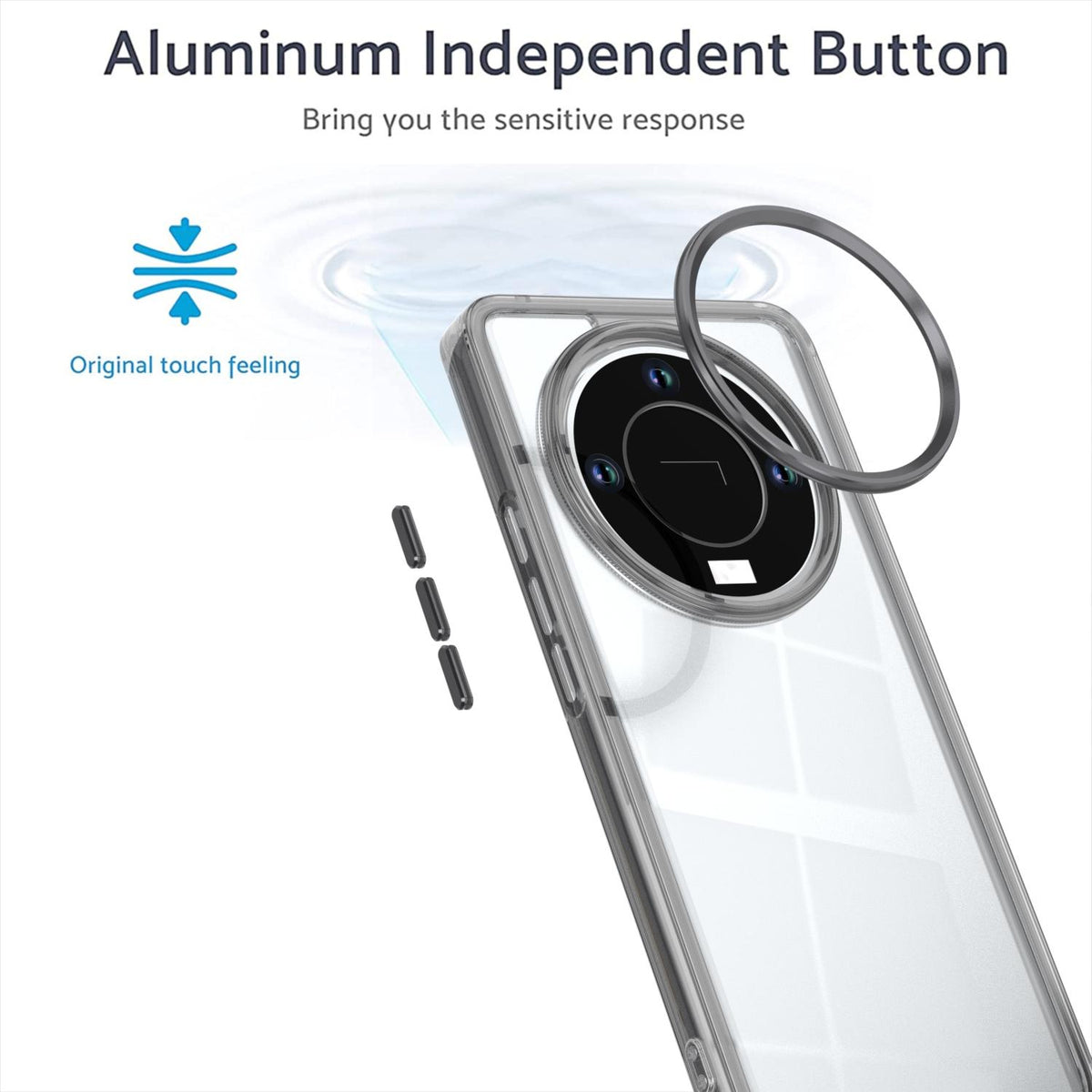 For Honor X9b / X50 / Magic6 Lite Shine High Transparency Acrylic Phone Case - Black - EDA007376015E