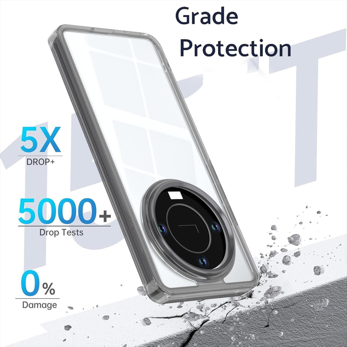For Honor X9b / X50 / Magic6 Lite Shine High Transparency Acrylic Phone Case - Black - EDA007376015E