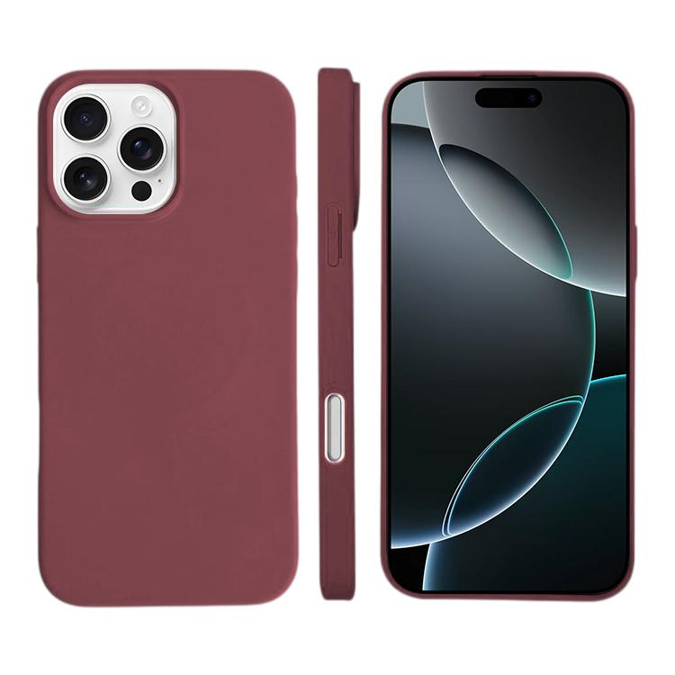 For iPhone 16 Pro Max Liquid Silicone Phone MagSafe Case - Plum - EDA007391201L