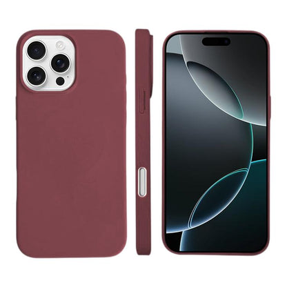 For iPhone 16 Pro Max Liquid Silicone Phone MagSafe Case - Plum - EDA007391201L