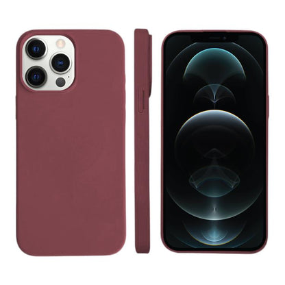 For iPhone 12 Pro Max Liquid Silicone Phone MagSafe Case - Plum - EDA007391217L