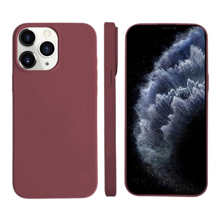 For iPhone 11 Pro Max Liquid Silicone Phone MagSafe Case - Plum - EDA007391219L