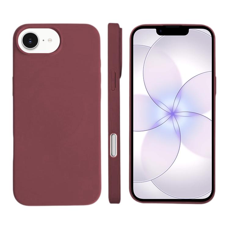 For iPhone 17e / 16e Liquid Silicone Phone MagSafe Case - Plum - EDA007391226L