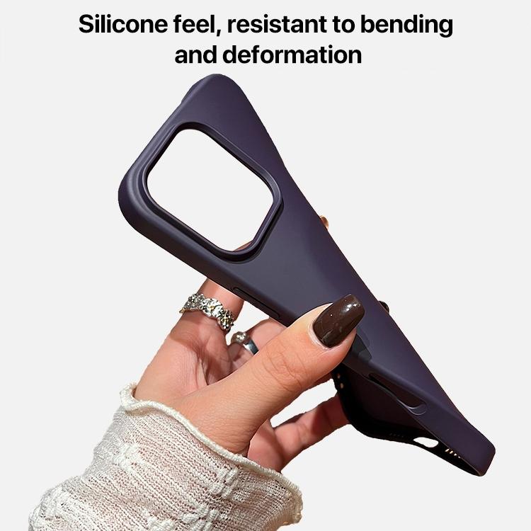 For iPhone 13 Pro Max Liquid Silicone Phone MagSafe Case - Plum - EDA007391213L