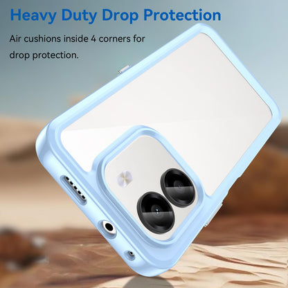 For Honor X6e 4G Colorful Series Acrylic Hybrid TPU Phone Case - Blue - EDA007398827B