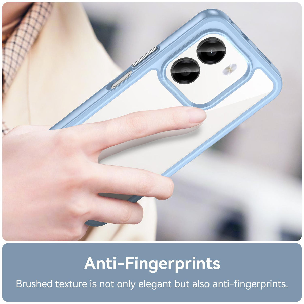 For Honor X6e 4G Colorful Series Acrylic Hybrid TPU Phone Case - Blue - EDA007398827B