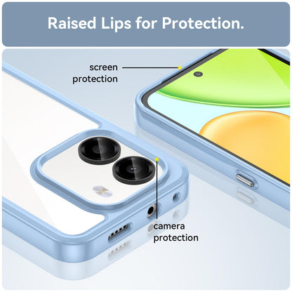For Honor X6e 4G Colorful Series Acrylic Hybrid TPU Phone Case - Blue - EDA007398827B
