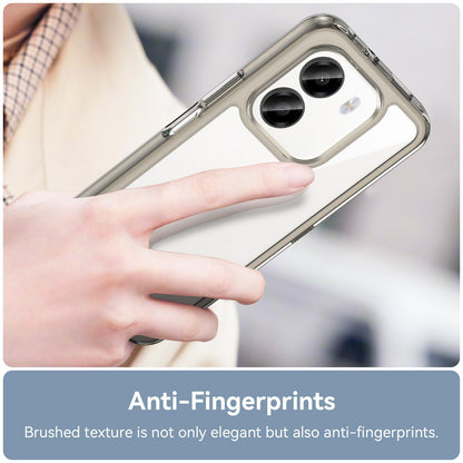 For Honor X6e 4G Colorful Series Acrylic Hybrid TPU Phone Case - Transparent Grey - EDA007398827C