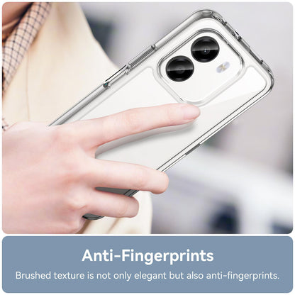 For Honor X6e 4G Colorful Series Acrylic Hybrid TPU Phone Case - Transparent - EDA007398827E