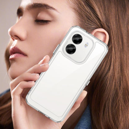 For Honor X6e 4G Colorful Series Acrylic Hybrid TPU Phone Case - Transparent - EDA007398827E