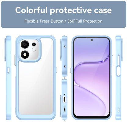 For Honor 600 Smart 5G Colorful Series Acrylic Hybrid TPU Phone Case - Blue - EDA007398828B