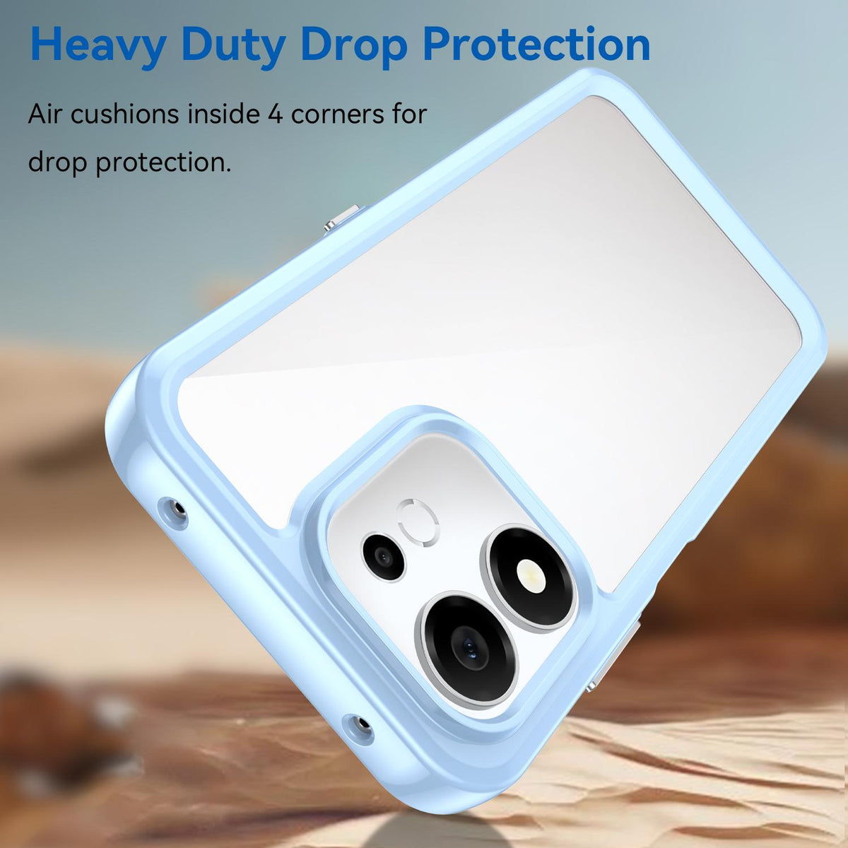 For Honor 600 Smart 5G Colorful Series Acrylic Hybrid TPU Phone Case - Blue - EDA007398828B