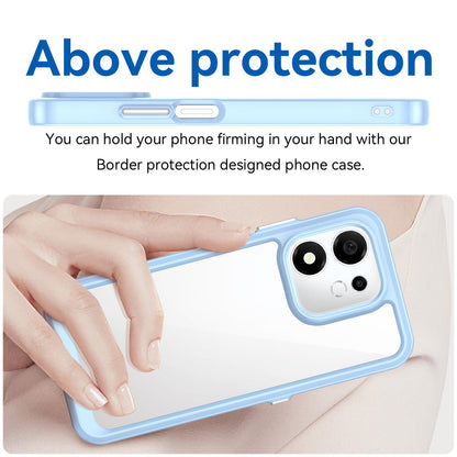 For Honor 600 Smart 5G Colorful Series Acrylic Hybrid TPU Phone Case - Blue - EDA007398828B