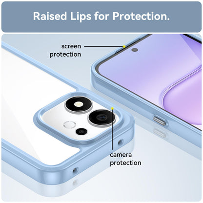 For Honor 600 Smart 5G Colorful Series Acrylic Hybrid TPU Phone Case - Blue - EDA007398828B