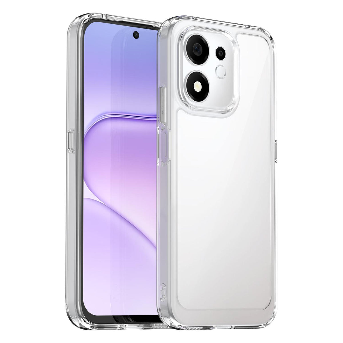 For Honor 600 Smart 5G Colorful Series Acrylic Hybrid TPU Phone Case - Transparent - EDA007398828E