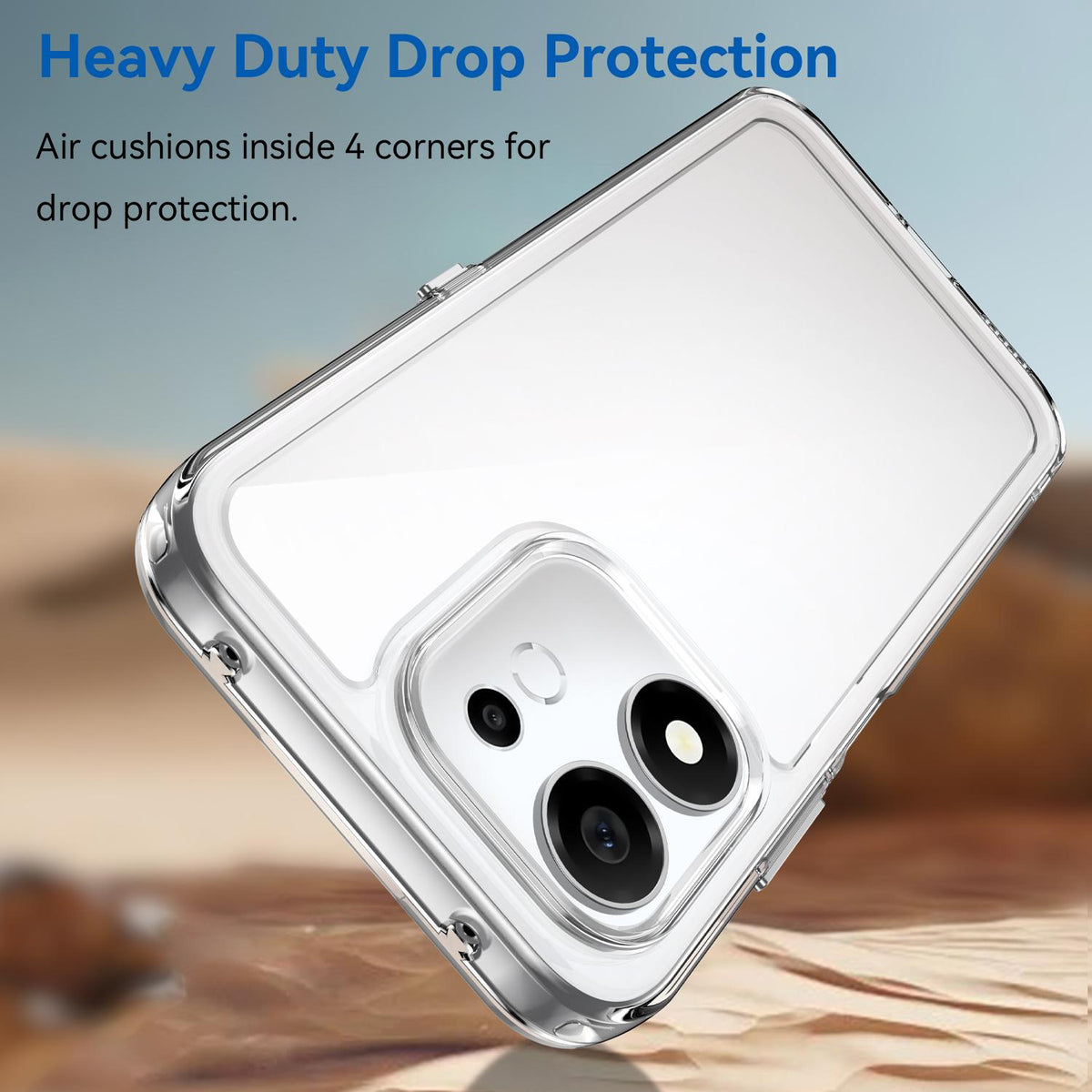For Honor 600 Smart 5G Colorful Series Acrylic Hybrid TPU Phone Case - Transparent - EDA007398828E