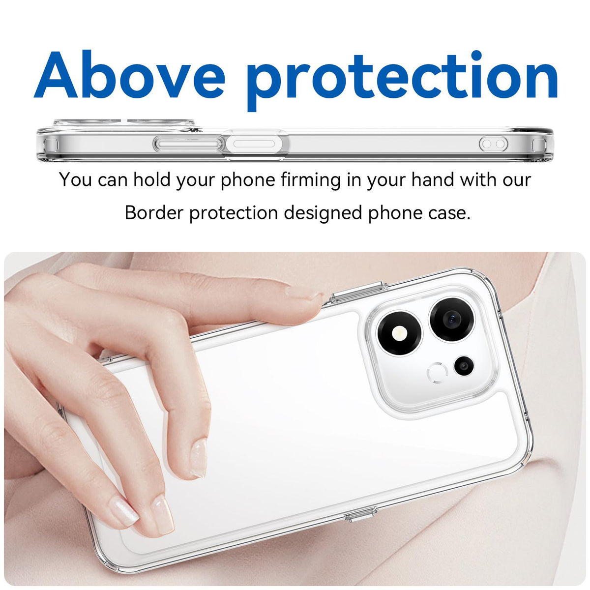 For Honor 600 Smart 5G Colorful Series Acrylic Hybrid TPU Phone Case - Transparent - EDA007398828E