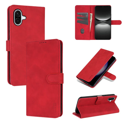 For Galaxy A08 5G / A07 5G AZNS Skin Feel Calf Texture Flip Leather Phone Case(Red)