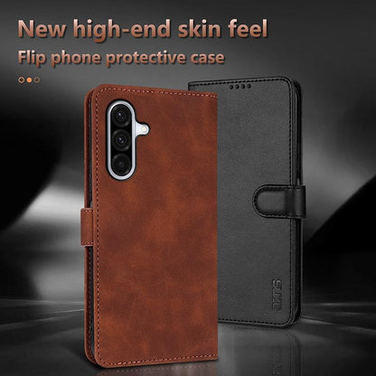 For Galaxy A18 5G / A17 5G AZNS Skin Feel Calf Texture Flip Leather Phone Case(Rose Gold)