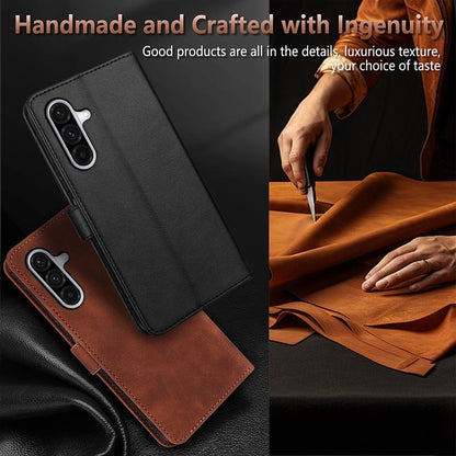 For Galaxy A18 5G / A17 5G AZNS Skin Feel Calf Texture Flip Leather Phone Case(Rose Gold)
