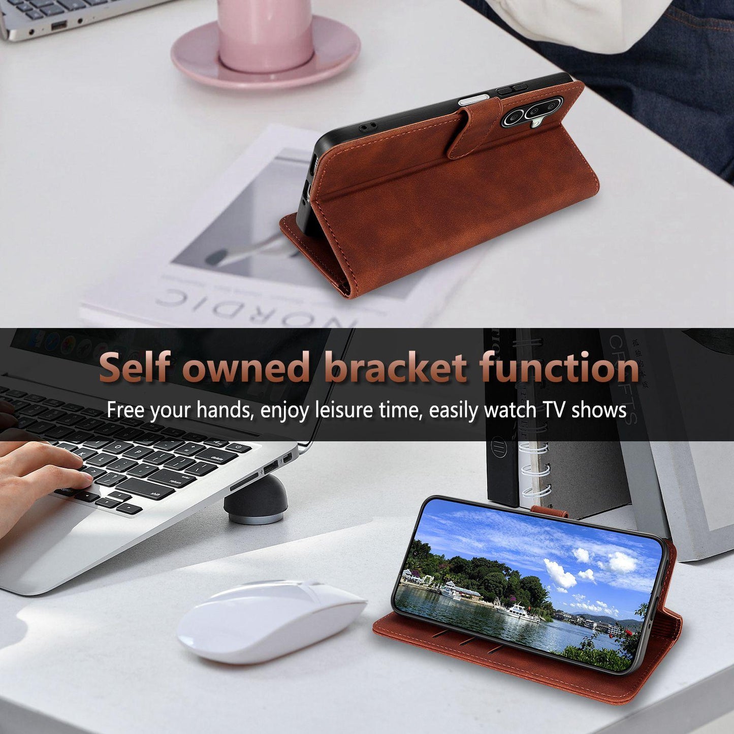 For Galaxy A27 5G AZNS Skin Feel Calf Texture Flip Leather Phone Case(Blue)