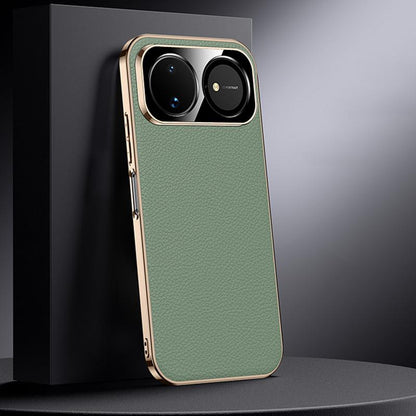 For Huawei nova 16 Genuine Leather PC Phone Case - Green - EDA007419016A