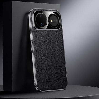 For Huawei nova 16 Genuine Leather PC Phone Case - Black - EDA007419016B