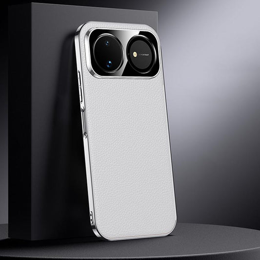 For Huawei nova 16 Genuine Leather PC Phone Case - White - EDA007419016D