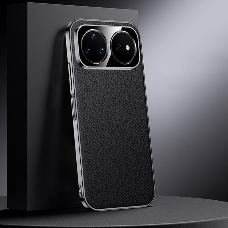 For Huawei nova 16 Pro Genuine Leather PC Phone Case - Black - EDA007419017B