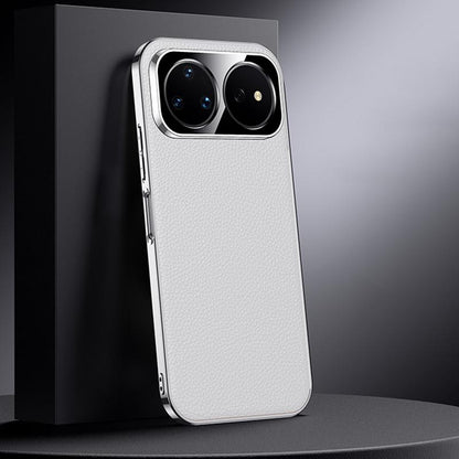 For Huawei nova 16 Pro Genuine Leather PC Phone Case - White - EDA007419017D