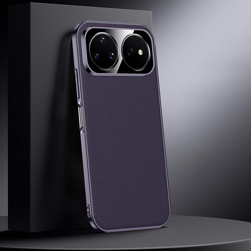 For Huawei nova 16 Ultra Genuine Leather PC Phone Case - Dark Purple - EDA007419018E