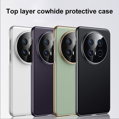 For Huawei nova 16 Genuine Leather PC Phone Case - Green - EDA007419016A