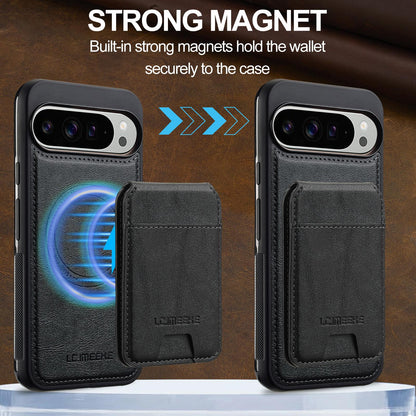 For Google Pixel 11 Pro XL LC.IMEEKE L3 Series Detachable RFID Card Bag Magsafe Phone Case(Black)