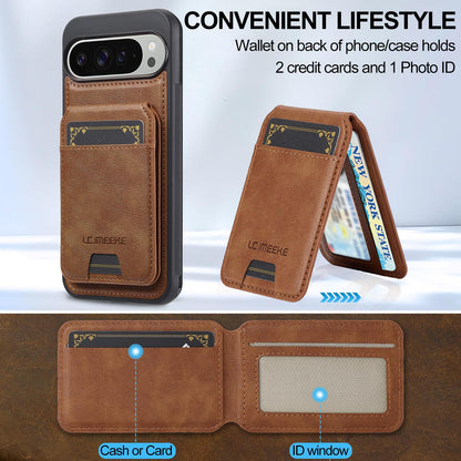 For Google Pixel 11 Pro XL LC.IMEEKE L3 Series Detachable RFID Card Bag Magsafe Phone Case(Brown)