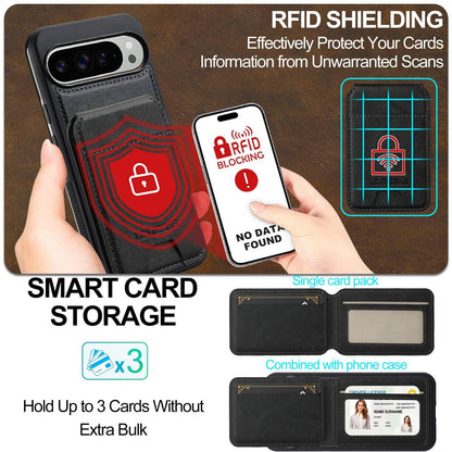 For Google Pixel 11 / 11 Pro LC.IMEEKE L3 Series Detachable RFID Card Bag Magsafe Phone Case(Black)