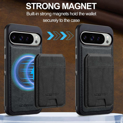 For Google Pixel 11 / 11 Pro LC.IMEEKE L3 Series Detachable RFID Card Bag Magsafe Phone Case(Black)