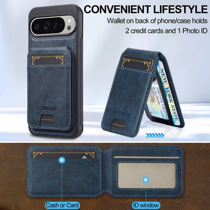 For Google Pixel 11 / 11 Pro LC.IMEEKE L3 Series Detachable RFID Card Bag Magsafe Phone Case(Blue)