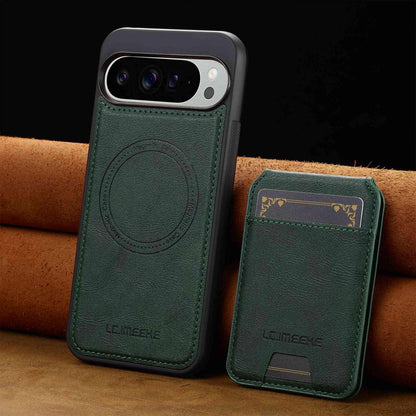 For Google Pixel 11 / 11 Pro LC.IMEEKE L3 Series Detachable RFID Card Bag Magsafe Phone Case(Green)
